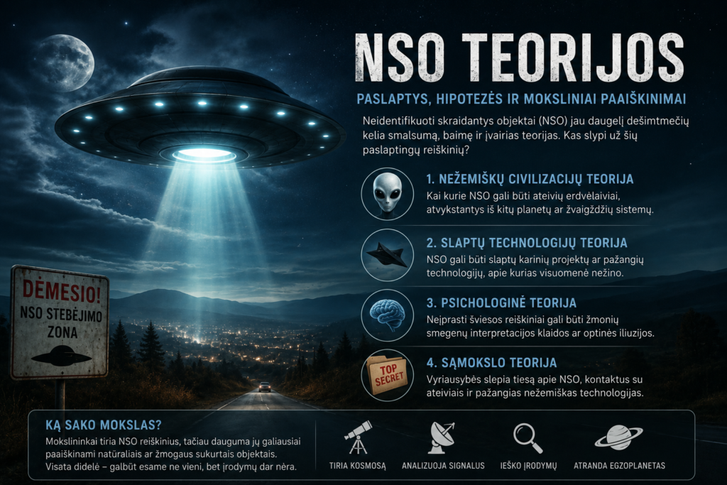 NSO teorijos ir paslaptys