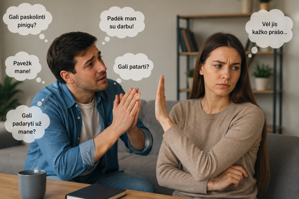 Žmogus, kuris visada kažko prašo