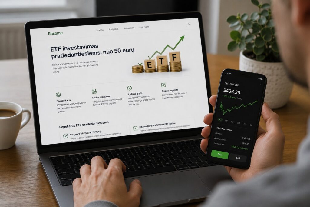 ETF investavimas pradedantiesiems