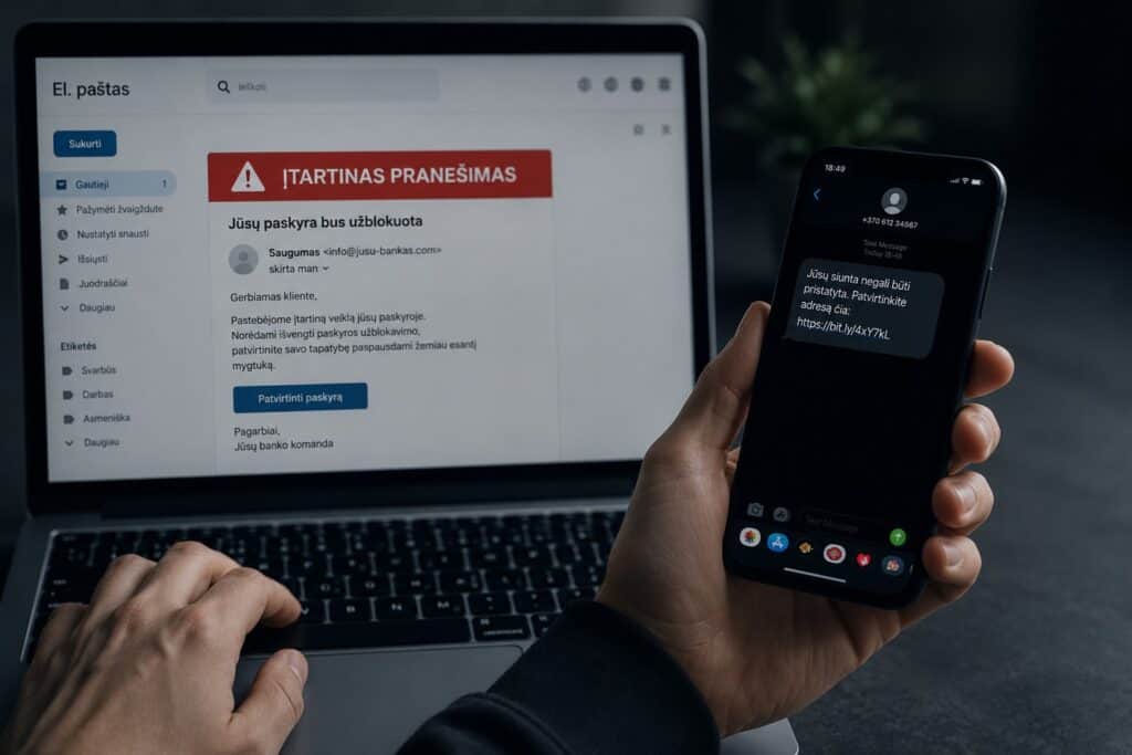 Kaip atpažinti sukčiavimą internete