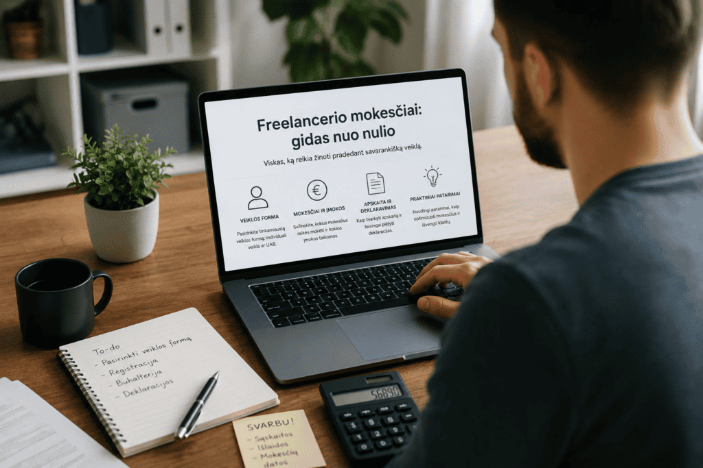 Kaip susitvarkyti mokesčius, jei esi freelanceris