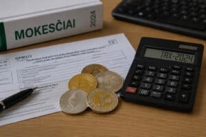 Kriptovaliutų mokesčiai Lietuvoje 2025–2026