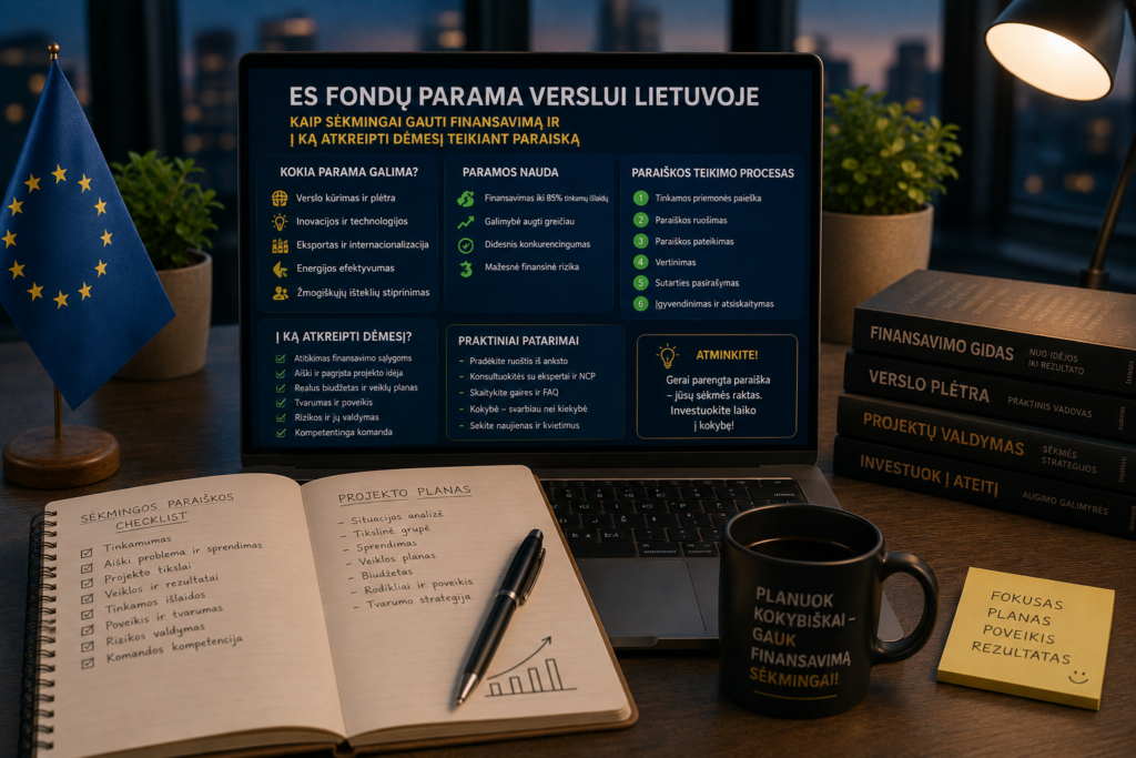 Parama verslui sėkmingo finansavimo vadovas