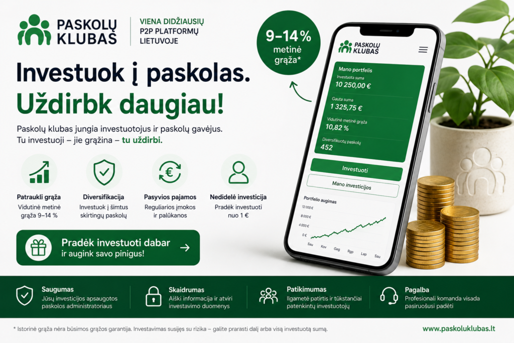 Paskolų klubas – tai Lietuvoje veikianti P2P (peer-to-peer) investavimo platforma
